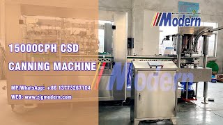 Automatic CSD carbonated soft drink canning filling machine [upl. by Paulette]