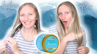 OGX EXTRA STRENGTH HYDRATE amp REVIVE ARGAN OIL OF MOROCCO HAIR MASK  application and review [upl. by Gertie]