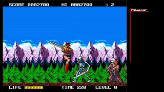 Rastan Saga II  Live Playthrough Genesis [upl. by Jerri]