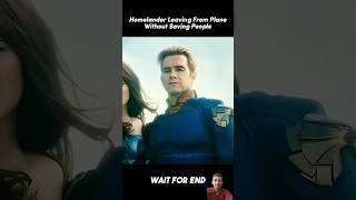 Homelander Leaving From Plane Without Saving People 💀🗿 marvel viral shorts [upl. by Nivi]