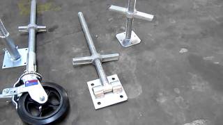 Scaffoldmarts Wheels Level Jacks Swivel Jacks and Base Plates [upl. by Adriana]