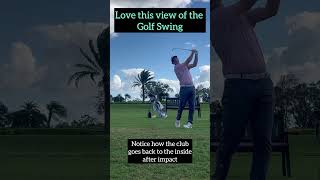 OVER THE CAMERA VIEW of Golf Swing  Release of golf club [upl. by Chouest]