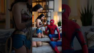 AI Cat story  Love story Spiderman and Wonder Woman 2  Clever cute cat aicat [upl. by Joli281]