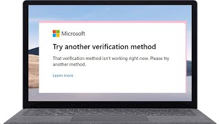 How To Fix That Verification Method Isn’t working Right Now [upl. by Aronoel]