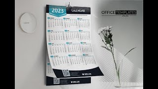 Best FREE 2023 Calendar Templates in MS Word Format [upl. by Paris]