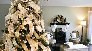 Golden Magnolia Christmas Tree  How To Decorate A Christmas Tree [upl. by Adim818]