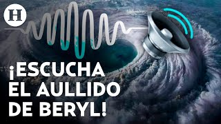 ¡Hasta el viento tuvo miedo Así se escuchó el aullido del huracán Beryl previo a su llegada a Tulum [upl. by Thibaut]