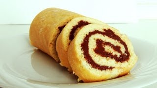 Nutella Swiss Roulade Swiss Roll One Pot Easy Recipe Rotolo alla Nutella [upl. by Asilrak346]