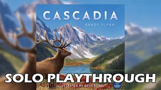 Tutorial amp Solo Playthrough of Cascadia  Solo Board Game [upl. by Fini283]