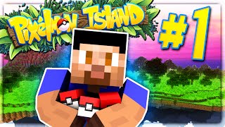 THE ADVENTURE BEGINS  PIXELMON ISLAND SMP 1 Pokemon Go Minecraft Mod [upl. by Arrio]