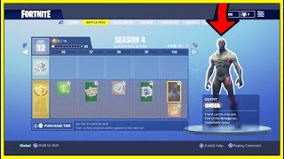 NEW SEASON 4 BATTLE PASS  ALL TIERS  ALL NEW SKINS EMOTES PICKAXES GLIDERS amp MORE [upl. by Amy252]