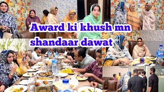 Alhumdulillah award ki khushi mn puri family ki dawat Baji fakhra ne muqadas ke liye 2 dress bhje [upl. by Annahsit]