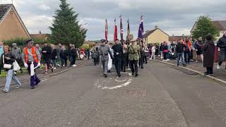 Greengairs Thistle Flute Band  Larkhall Purple Heroes Parade 08062024 [upl. by Weintrob]