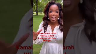 Kamala Harris Oprah Winfrey to hold livestream rally from Michigan kamalaharris oprahwinfrey [upl. by Kort36]