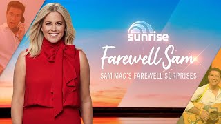 Sam Macs surprises for Samantha Armytage on her final day hosting Sunrise  Sunrise [upl. by Eltsyek]