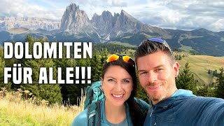 Seiser Alm Traumhafte Wanderungen in den Dolomiten  auch für Anfänger und Familien [upl. by Eibob]