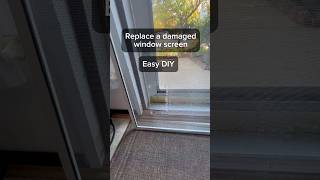 Replace a damaged window screen mesh  Easy DIY diyhomeimprovement diyhomerepair [upl. by Daht]