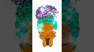 DIY Peekaboo Girl glitter afro hair creative ideas for kids kids girl kidsart [upl. by Seraphine]