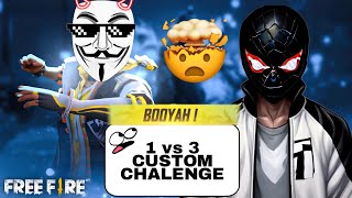 1 VS 3 CUSTOM ROOM CHALLENGE 😨 USING HACK GOT EXPOSED [upl. by Gut]