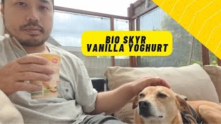 ASMR Eating Sounds  BIO Skyr Vanilla Yoghurt🍶 [upl. by Eirrac191]