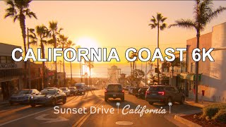 Driving Los Angeles Coast Sunset 6K  Palos Verdes to Venice Beach California [upl. by Cargian]