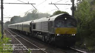 Gourock  Boat of Garten Royal Scotsman amp Containers to Grangemouth  Class 66 Hauled 160924 [upl. by Uahsoj]