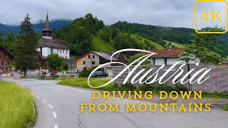 Driving in Austria Reuthe  Egg Großdorf  Achrain tunnel  Dornbirn [upl. by Adnolaj]