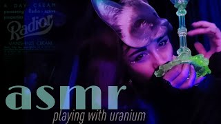 •𓁿• ASMR ✨ tapping on uranium glass amp ominous whispers about the past 👽 [upl. by Euqinahs]