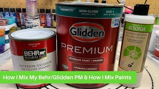 46 How to Mix My Behr Glidden Pouring Medium  Acrylic Pour Painting  Abstract  Fluid Painting [upl. by Dalpe]