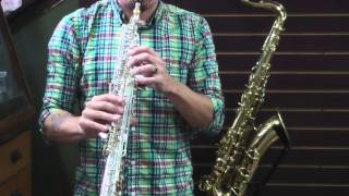 Saxquest New Yamaha YSS875 Custom EX Silver Soprano Sax [upl. by Eidurt]