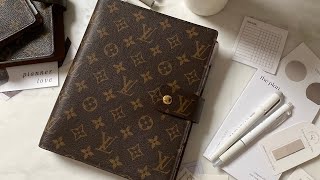 Louis Vuitton Large Ring or GM agenda in Monogram Print A5 LV planner flip through [upl. by Alyahsat]