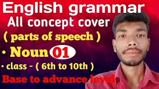 English grammar  parts of speech and all concept cover  noun   class  6th to 10th [upl. by Ymmat]