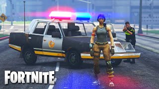 NEDERLANDSE POLITIE vs FORTNITE DEFAULT SKIN  GTA 5 Politie en boefje [upl. by Fredrick]