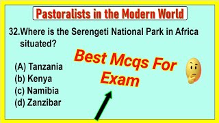 MCQ Questions for Class 9 History Chapter 5 Pastoralists in the Modern World with Answers [upl. by Beane]