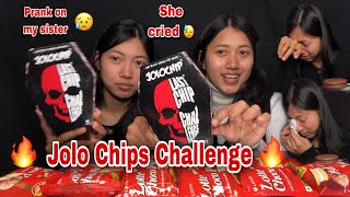 JOLO CHIPS CHALLENGE🔥🔥World’s hottest chips  Faint PRANK on sister😵😵 she cried😓😓 [upl. by Palermo]