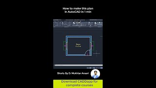 😍Plan in AutoCAD in 1 min by by MicroCADD AutoCAD MicroCADD 2Dplan Shorts [upl. by Nelleyram903]