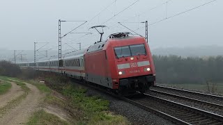 Bahnverkehr bei Treuchtlingen im Nebel [upl. by Rika]