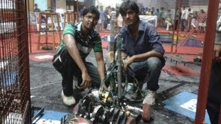 WINNER of IIT MADRAS TECHFEST SHAASTRA 2013 ROBOWAR FINAL MATCH MERCHANT OF DEATH vs velociraizerz [upl. by Lotty114]