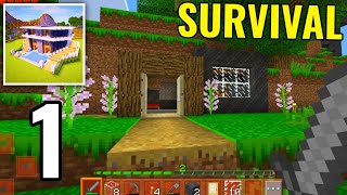 Craft World  SURVIVAL Gameplay Part 1  Survival Base Craft World Master Block Game 3D [upl. by Eldwin439]