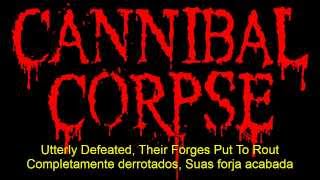 Cannibal Corpse  Beheading and Burning Lyrics  Tradução [upl. by Ahsilef]