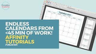 Create Endless Calendars from One Template  Affinity Publisher [upl. by Leuas409]