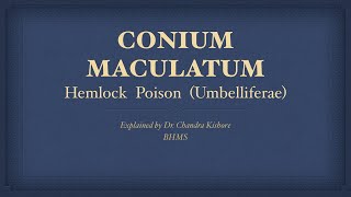 Conium Maculatum  Allen’s Keynotes  Well Explained [upl. by Damour]