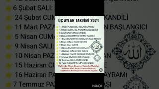 Üç Aylar Takvimi 2024 Bismillahirrahmânirrahîm [upl. by Irik]