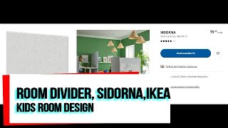 ROOM DIVIDER SIDORNA IKEA KIDS ROOM DESIGN [upl. by Dwyer459]