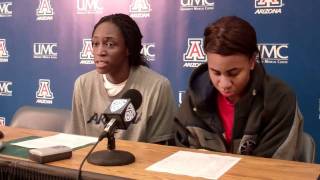 Ify Ibekwe amp Davellyn Whyte Post Game 122110 by Arizona Athletics [upl. by Allerim]