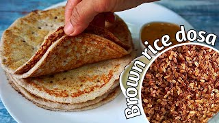 Brown rice dosa recipe  brown rice set dosa  healthy breakfast recipe for weight loss [upl. by Reggi640]