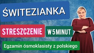 Świtezianka streszczenie na egzamin ósmoklasisty w 5 minut tutaj nawet mniej Plus pytanie w opisie [upl. by Aitnom]