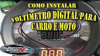 COMO INSTALAR VOLTIMETRO DIGITAL EM MOTOS [upl. by Ardnossac]