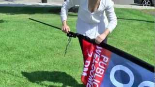 How to Set Up a Feather Banner or Flag Banner [upl. by Paley708]