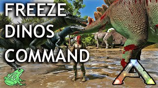 Freeze Dinos with Console Command Ark Survival Evolved Single Player [upl. by Assiluj]